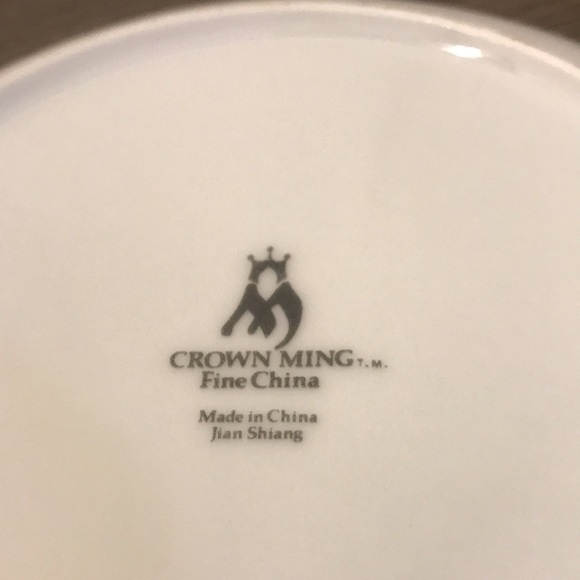 Crown Ming china 7 1/2” soup bowl set of 4 Bird of Paradise pattern euc (b) - Picture 5 of 9